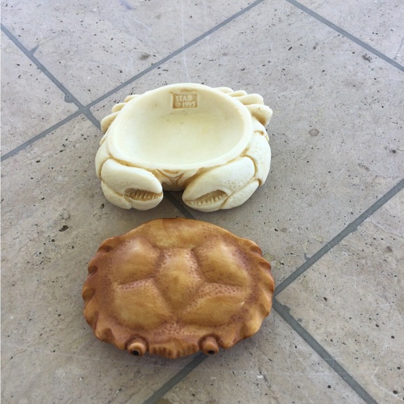 SIAB Trinket Box Resin Crab England Collectable Rare - Picture 3 of 4